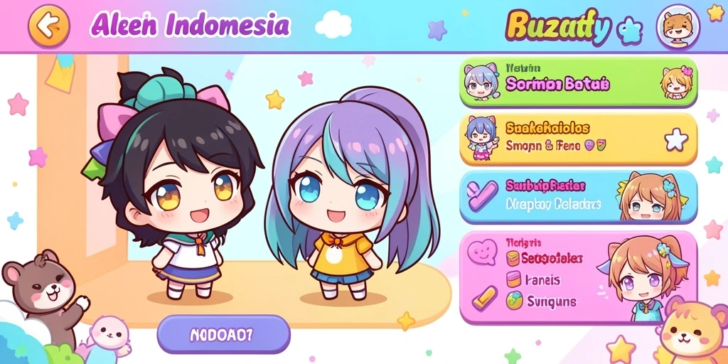 Grafik yang menawan dan cerah.